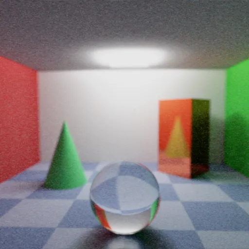 A real-time path tracer, with motion blur, depth of field, adaptative denoise, and several materials. 